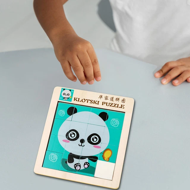 Cartoon Jigsaw Puzzle Fine Motor Skill Number Slide Puzzle for Baby Children