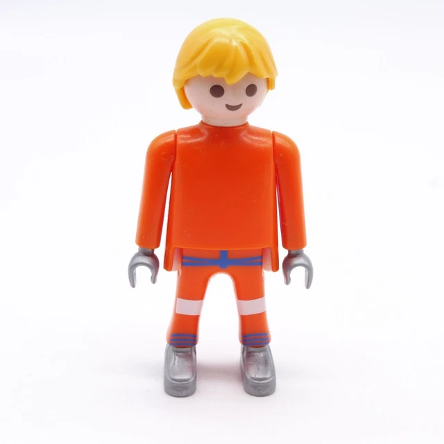 Figurine Playmobil Homme #32970 - Marron Et Blanc, Gros Ventre, Bottes Noires, Occasion
