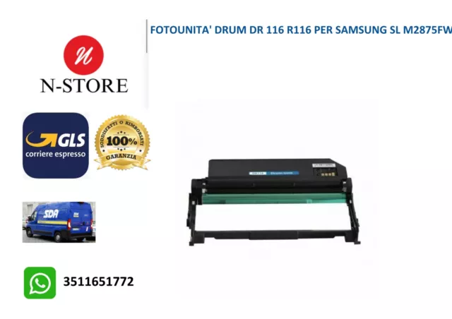 Fotounita' Drum Dr 116 R116 Per Samsung Sl M2875Fw Xpress M2675F M2825Nd M2875Fd