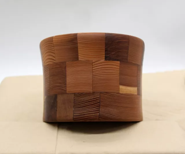 Hand Turned Redwood Bowl, Segmented Hand Made in the USA