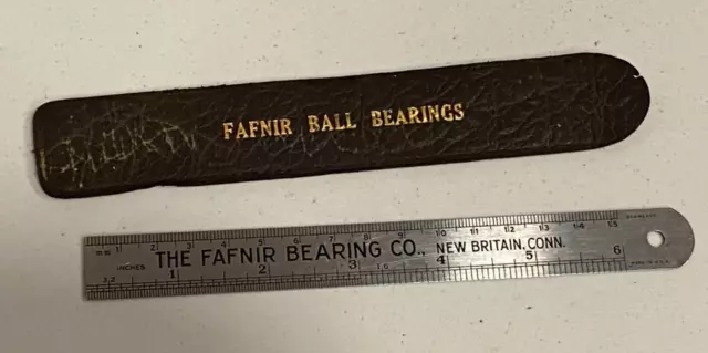 6 Inch Stainless Machinist Ruler w/ case THE FAFNIR BEARING CO New Britain, Conn