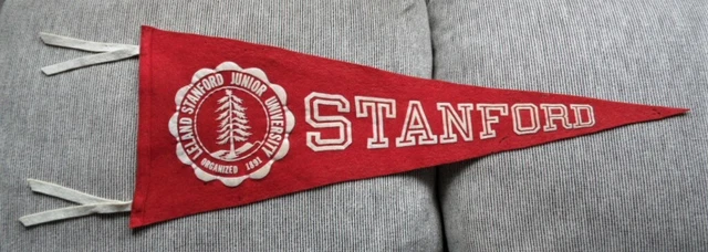 orig. 1960's STANFORD UNIVERSITY **Sports Pennant** Palo Alto, California