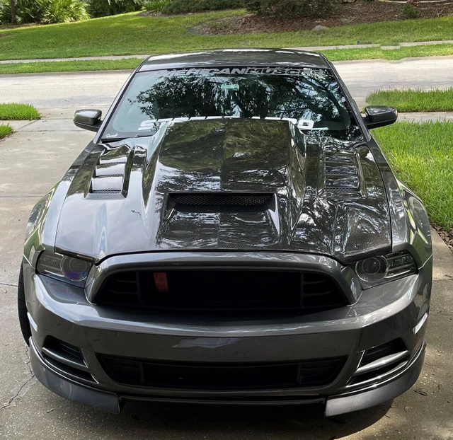 Tiger Racing Mustang CARBON FIBER HOOD Terminator For 13-14 2dr Ford MUSTANG and 10-14 GT500 ...