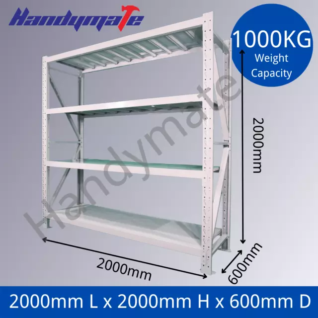 Free Delivery 2Mx2Mx0.6M 1000KG Garage Warehouse Steel Storage Shelving Shelves