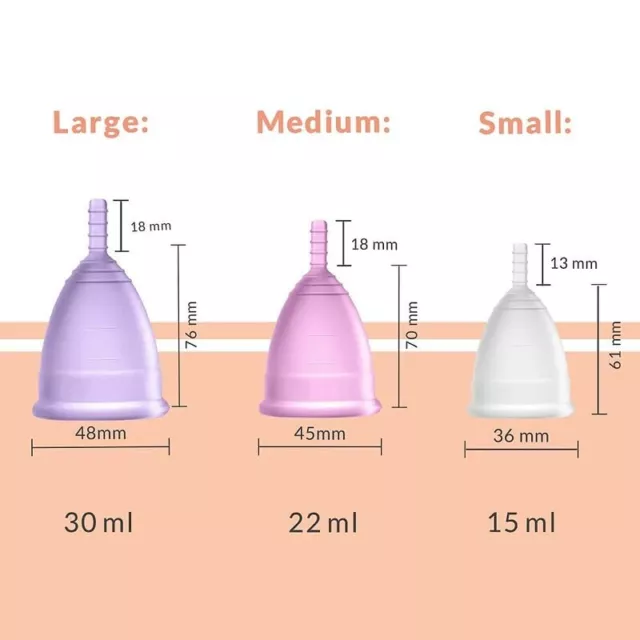 Reusable Menstrual Cup für Damen - Mittlere Größe Mit Menstruation Sterilisator 3