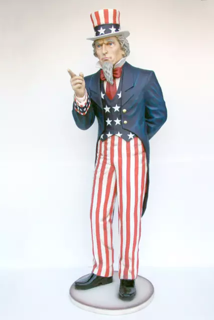 Uncle Sam Statue Amerika Lebensgroß New York Diner USA Werbung Figur Deko