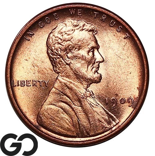 1909 VDB Lincoln Cent Wheat Penny, Solid Gem BU++ ** Free Shipping!