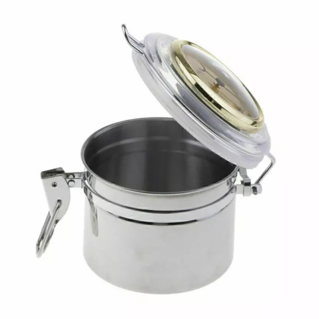 Stainless Steel Cut Tobacco Cigar Hydrating Tube Cup Humidor with Hygrometer