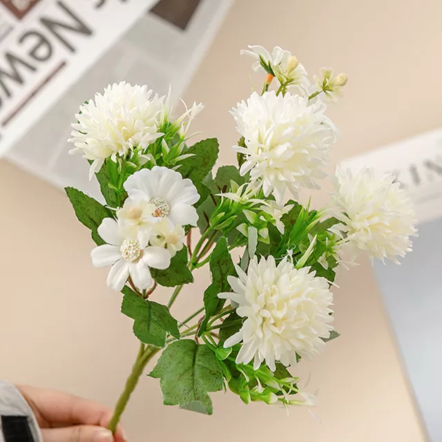 Elegant Photo Prop For Wedding Artificial Flower Home Decor Fake Chrysanthemum