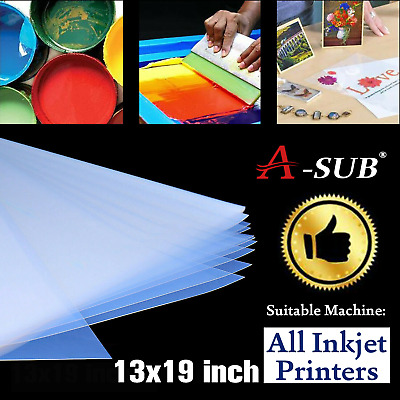 200 hojas de película de inyección de tinta 13x19 impermeable para serigrafía transparencia de seda