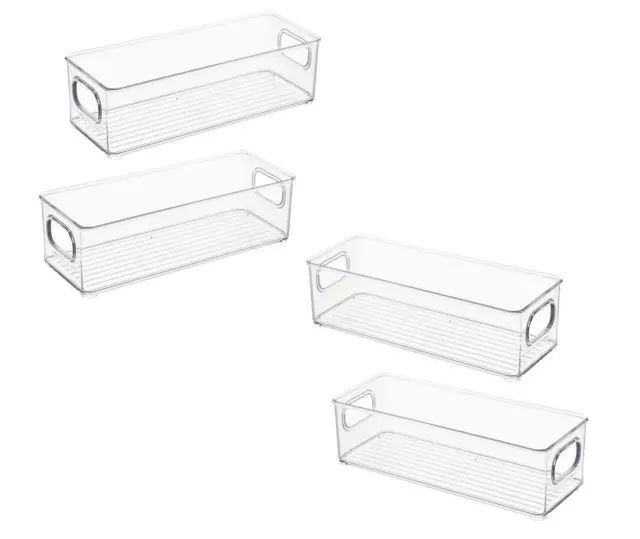 4 Set Refrigerador Organizador Apilable Almacenamiento Recipiente de Cajón