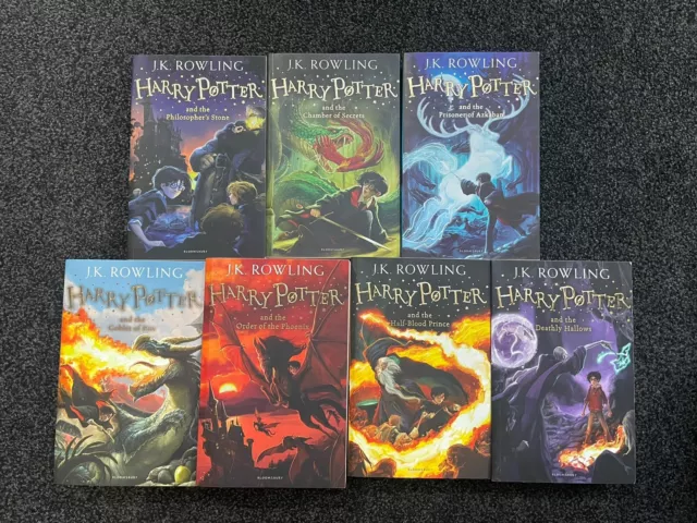 Complete  Full Harry Potter 7 Books Collection Boxed Gift Set By JK Rowling