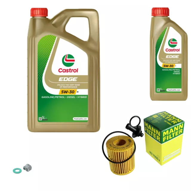 MANN-FILTER Ölfilter 6L CASTROL EDGE 5W-30 M für Lexus IS II 250 300 450h