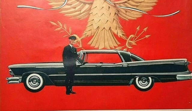 1957 Chrysler Imperial Le Baron Black 4-Door HT Chauffer Vintage Print Ad