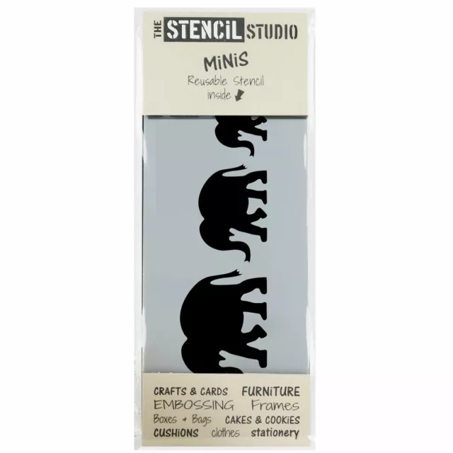 Stencil MiNiS - Elephants Stencil - Reusable Stencils for Crafts & DIY 10527