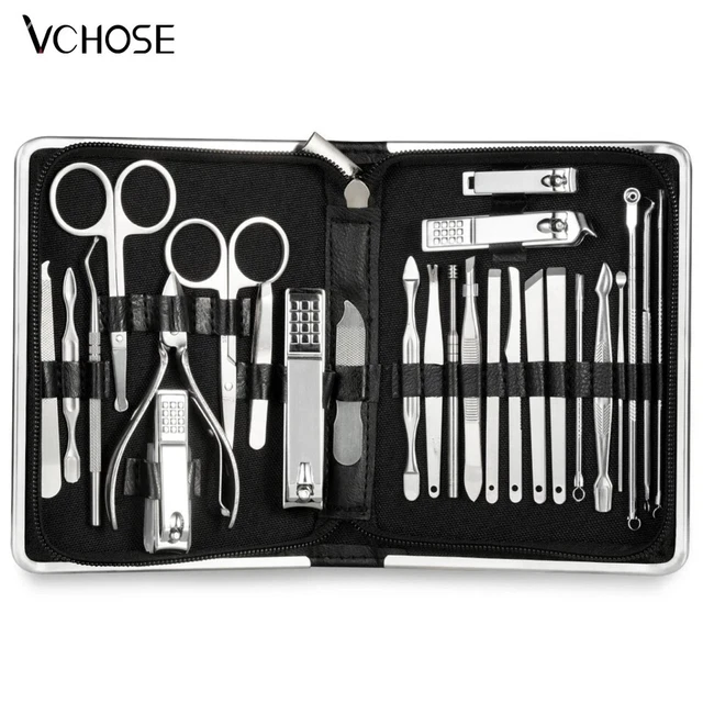 Kit Manucure/pédicure 14 Outils En Acier Inox - Étui Compact, Expédition Gratuite, Neuf