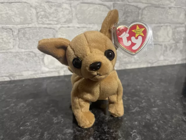 Ty Beanie Babies Collection Tiny the Dog soft plush cuddly teddy toy