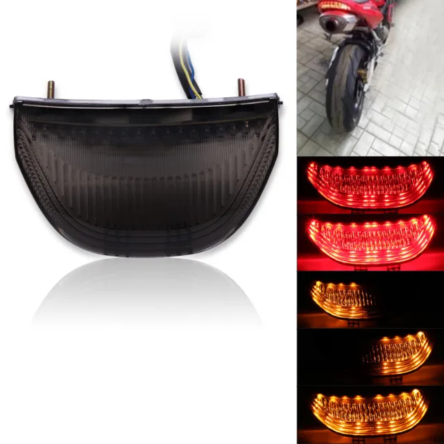 For Honda CBR 600 RR 2003-2006 LED Smoke Lens Tail Light Integrated Turn Signals