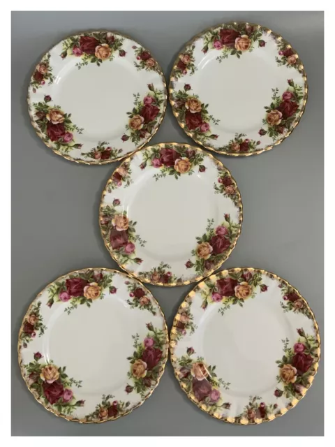 Royal Albert Old Country Roses Bone China - 6⅜” Bread/Dessert Plates - SET OF 5!