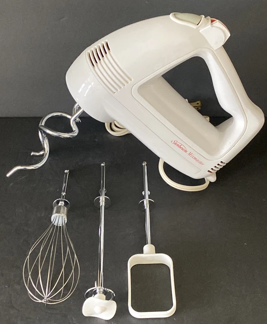 VINTAGE SUNBEAM MIXMASTER Hand Mixer 6 Speed Model 2486 w Beaters 24.