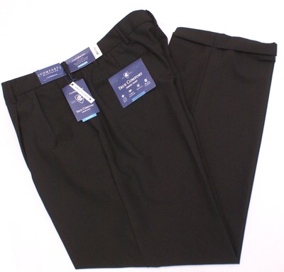 NEW Croft & Barrow Men's True Comfort Pleated Navy Blue Dress Pants, Size 34X29