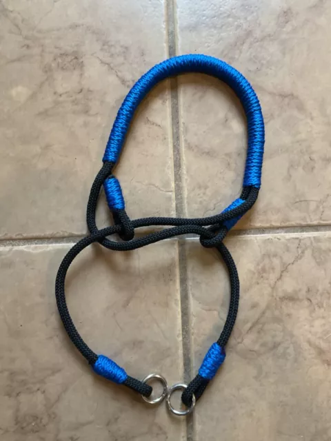 Horse Size Blue Indian Bosal- Bitless Bridle- Handmade- Gently Used