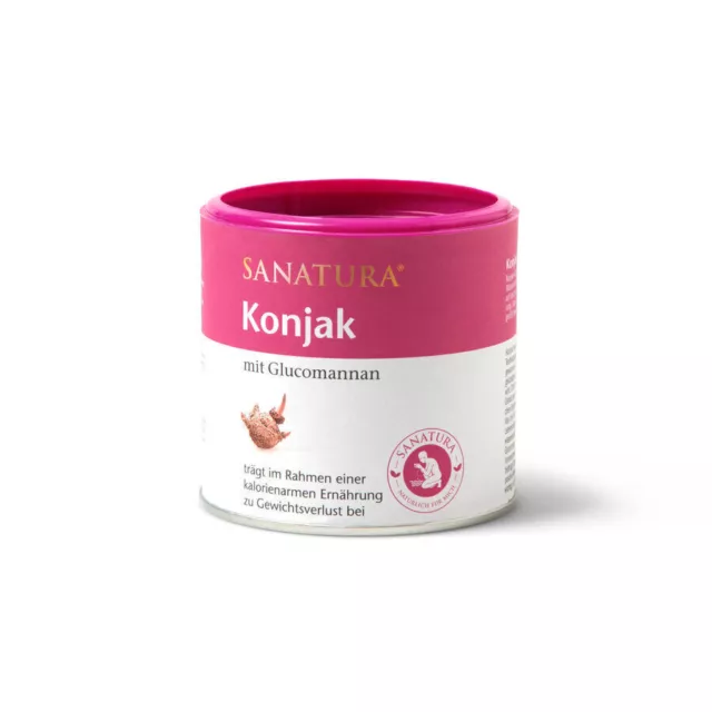 Sanatura Konjak Pulver 130g - Konjak-Wurzelextrakt, Abnehmen, Neuform Qualität