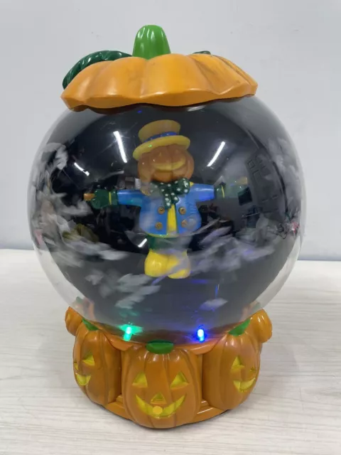 Gemmy Tornado Globe W/Bats Jack-O-Lantern Halloween Lighted Animated Music Works