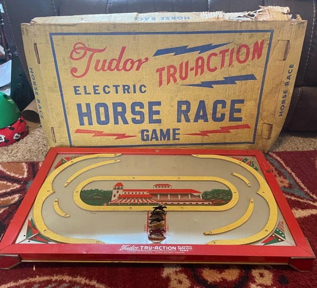 VINTAGE TUDOR ELECTRIC HORSE RACING GAME MODEL working 5 horses £86.02