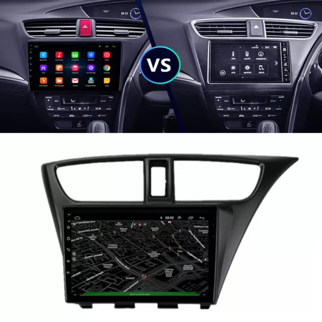 9For 2012-15 Honda Civic Hatchback Stereo Radio GPS Navi Android 10.1 Head  Unit