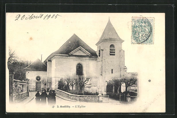 CPA Andilly, L´Eglise 1905