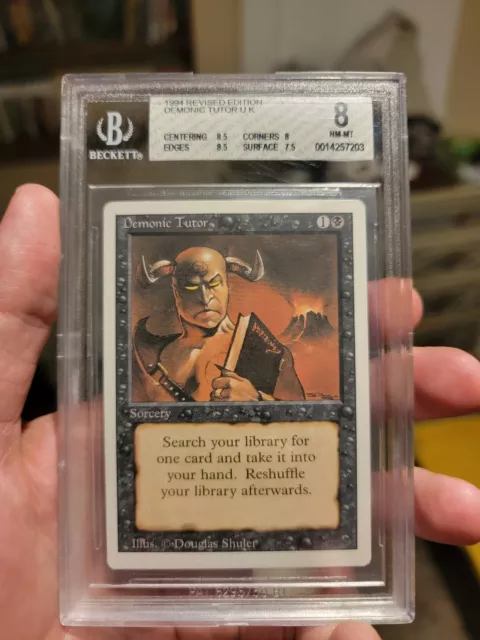 Demonic Tutor Bgs 8 Revised Mtg
