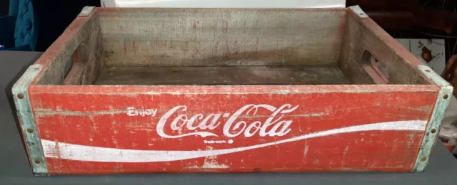 Vintage Coca Cola Wooden Crate ~ Red