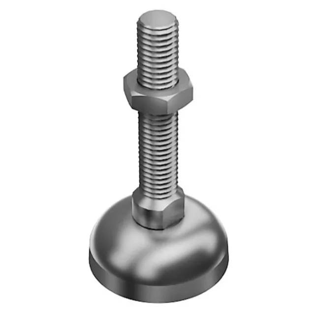 Pies Firmes,Placa 45 ,Campana,Acero,Galvanizado,Barra Roscada M16,H=145mm ,