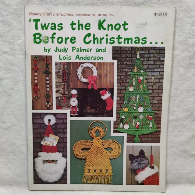 1978 de colección nudo antes de navidad macrame libro de instrucciones artesanales de calidad Pat Depke