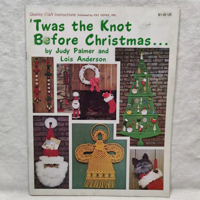 1978 de colección nudo antes de navidad macrame libro de instrucciones artesanales de calidad Pat Depke