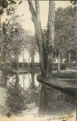 37 - cpa - TOURS - Le jardin des plantes