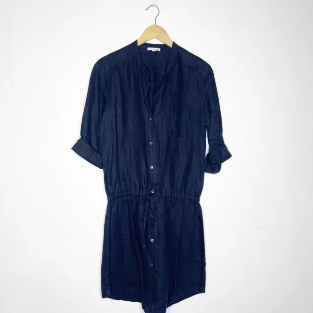 Standard James Perse 3  Navy Linen Shirt Dress Size Large