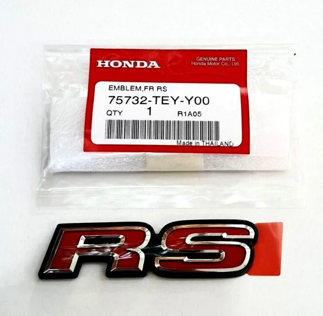 Genuine Parts RS HONDA LOGO EMBLEM BADGE FRONT FOR HONDA CIVIC FC FK JAZZ 2015