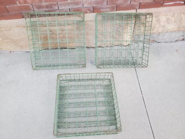 3 Coated Metal Dishwasher Rack 36 3"X 3" Sections Basket 19-1/2" X 19-1/2" Green