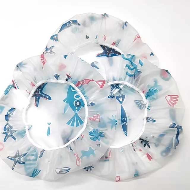 Bathroom Shower Waterproof Cap Thickened Elastic Shower Cap Women's Shower Cap 2