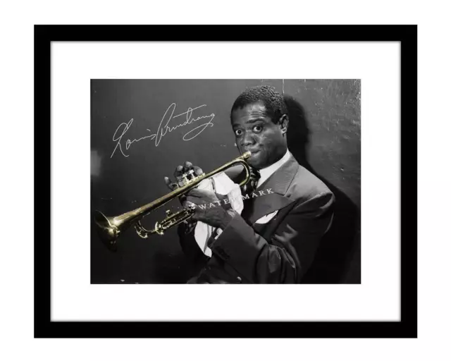 Louis Armstrong 8x10 Signed photo print jazz music autographed trumpet Satchmo