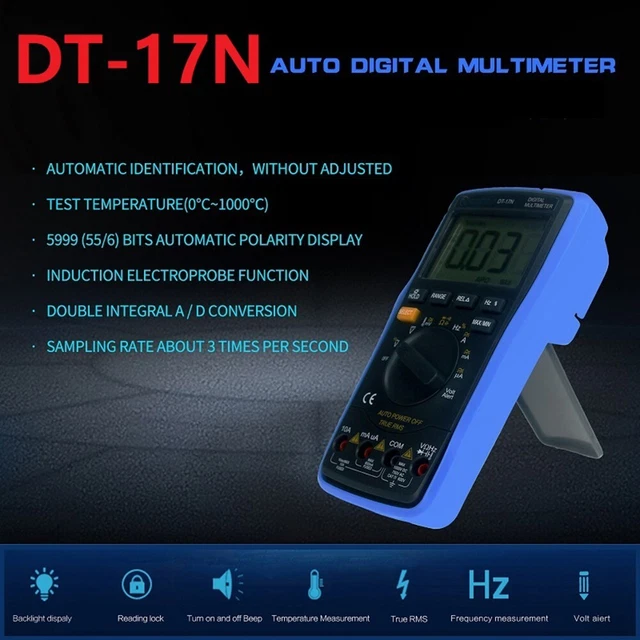 Accesorios Multímetro Automático Temperatura DT-17N Digital Fábrica Instrumento