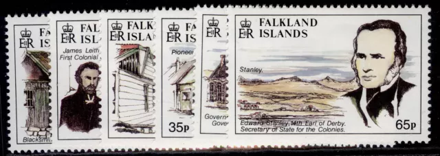 FALKLAND ISLANDS QEII SG713-718, 1994 Founding of Stanley set, NH MINT.