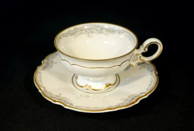 Beautiful Lorelei Loreley Hutschenreuther Gold Trim Footed Coffee Cup And Saucer