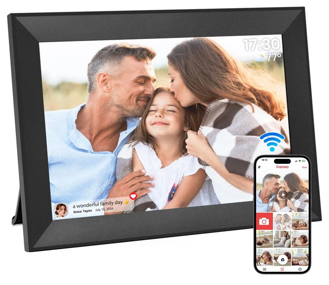 Cornice Digitale WiFi 10.1 Pollici Lourcel - 16GB, Touch Screen, Condivisione Foto Remota, Design Elegante - Foto 7