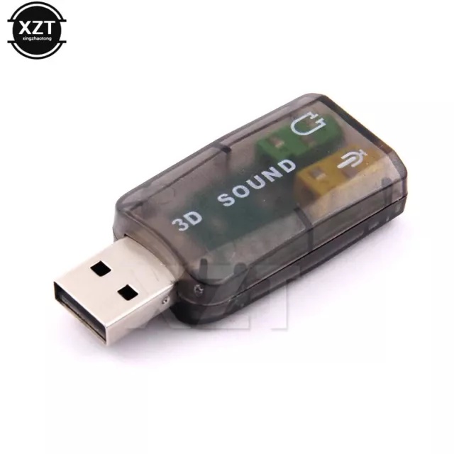 Portátil Externo USB A 3.5mm Micro Auriculares Jack Estéreo 3D Sonido Tarjeta T