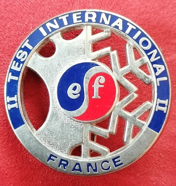 Pin's école De Ski Vintage ESF Test International 1 - Insigne émail Années 80
