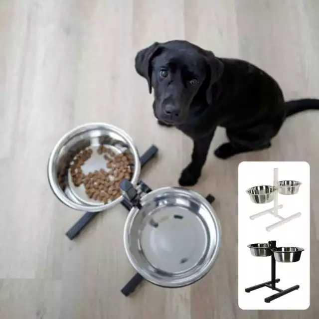 Kerbl Comedero con Soporte Platos Cuencos de Comida Tazones para Perros Mascotas