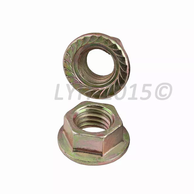 Color Zinc Steel Hex Serrated Flange Nuts Flanged Nut M3 M4 M5 M6 M8 M10 M12 3